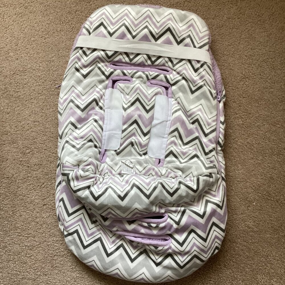 Baby Toddler Stroller Bunting Bag Purple Fleece Lined Winter Warm Cozy Soft